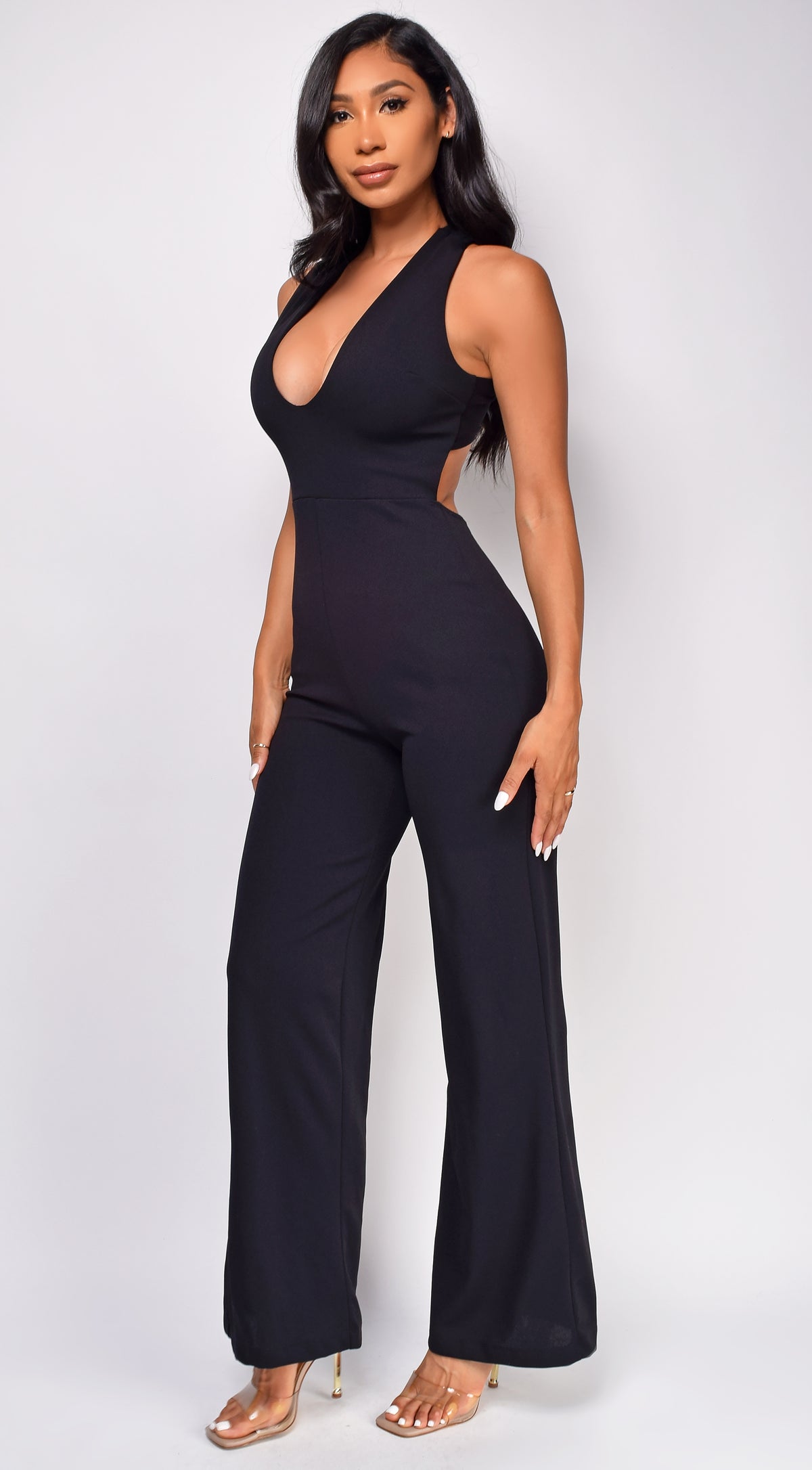Lexley Black Cross Back Jumpsuit
