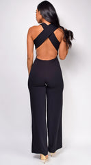 Lexley Black Cross Back Jumpsuit