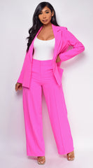 Chelsea Bright Pink Oversized Blazer Set