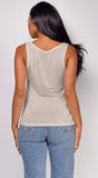 Yente Beige Taupe Tank Top