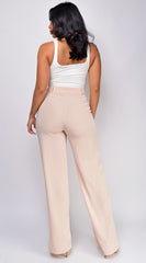 Angi Beige Cream High Waist Pants