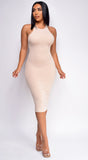 Sedona Cream Beige Midi Dress