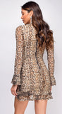 Mara Beige Snake Skin Print Dress