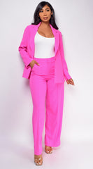 Chelsea Bright Pink Oversized Blazer Set