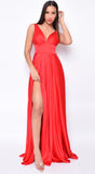Everleigh Red Satin Gown