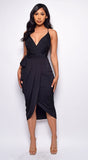 Praia Black Wrap Dress