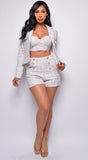 Spenser White Tweed Blazer Set