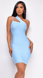 Faye Blue Bandage Dress