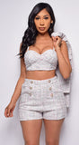 Spenser White Tweed Blazer Set