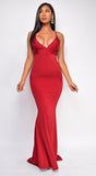 Noah Red Low Back Gown