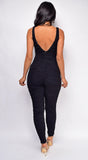 Kariya Black Ruched Jumpsuit