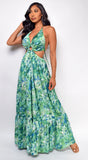 Peyton Green Floral Maxi Dress