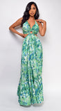 Peyton Green Floral Maxi Dress