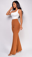 Ellery Brown Rust High Waist Flare Pants