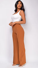 Ellery Brown Rust High Waist Flare Pants