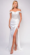 Paige Off White Bridal Gown styled outfit flat lay