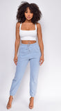Take It Easy Light Blue Joggers