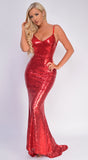 Cateleya Red Sequin Gown