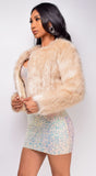 Valeria Beige Faux Fur Coat