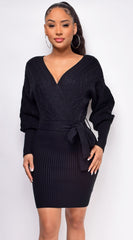 Maia Black Sweater Dress