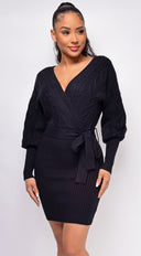 Maia Black Sweater Dress