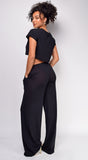 Aila Black Lounge Set