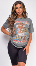 Rock And Roll American Tour Stone Grey Graphic Tee