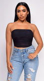 Araminta Black Bandeau Mesh Corset Top