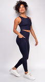 Davitah Black Activewear Set