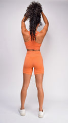 Etta Orange Seamless Gym Set