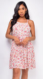 Bianca White Pink Floral Dress