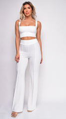 Ellery white High Waist Flare Pants