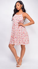 Bianca White Pink Floral Dress
