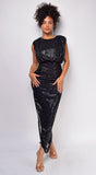 Anita Black Sequin Maxi Dress