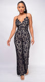 Romilda Black Lace Jumpsuit