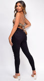 No Shade Brown Tiger Print Scarf Halter Top
