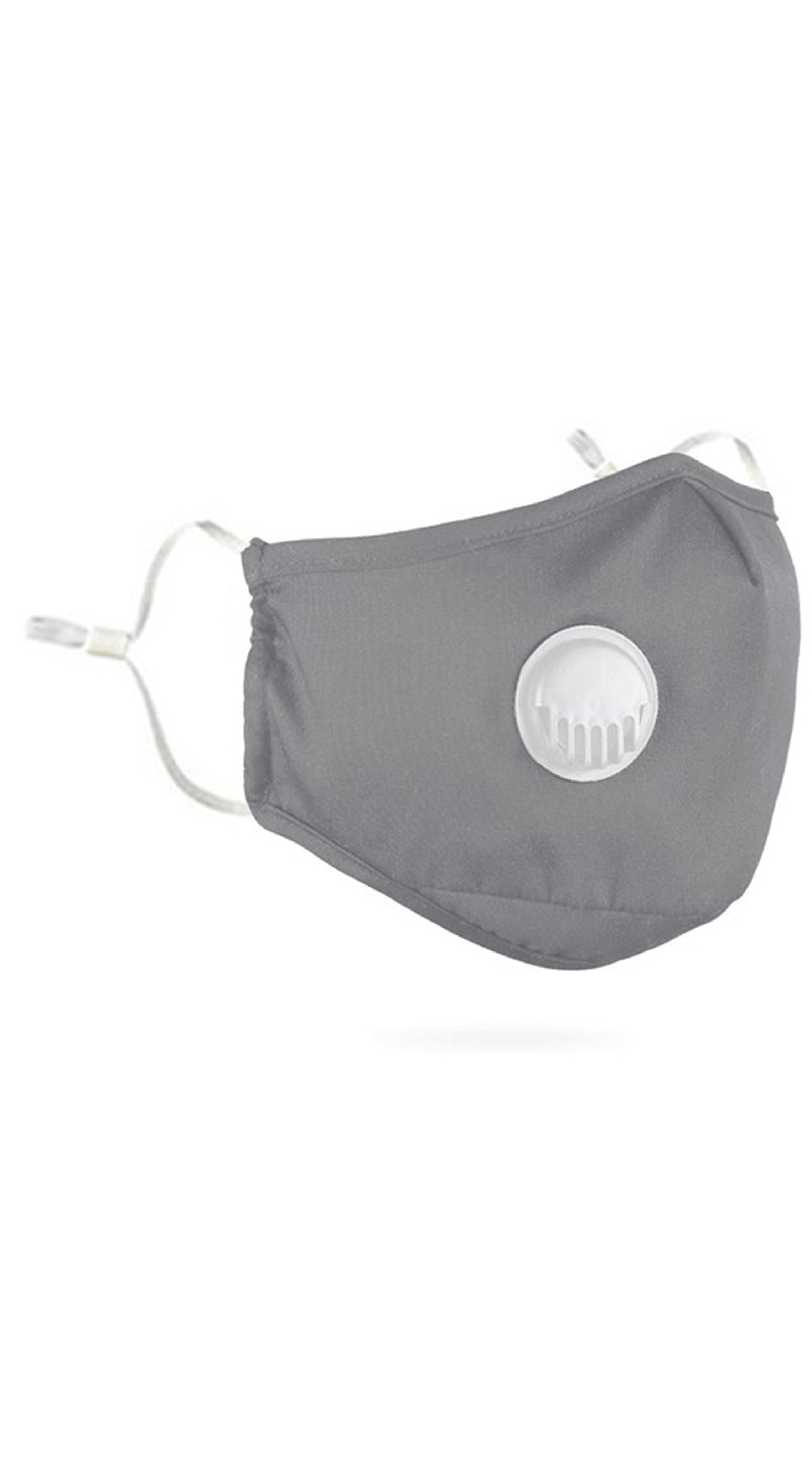 Respiratory Valve Activated Carbon Grey Face Polyester Mask