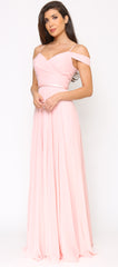 Kinsley Blush Pink Pleated Maxi Dress