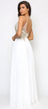 Cariana Off White Gold Embroidered Gown - Emprada