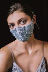 Beaded Smoky Blue Mask