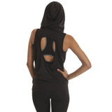 Black Drop Needle Drape Top - Emprada